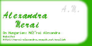 alexandra merai business card